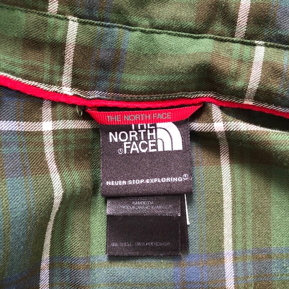 THE NORTH FACE green button down shirt men size M - Picture 4 of 6